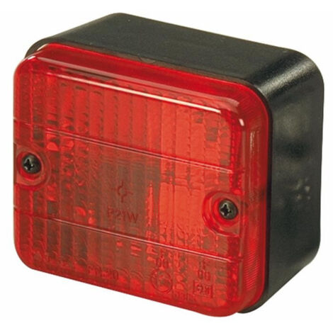 Lem Select – Feu arrière antibrouillard 87x77x50 mm – 12V 21W BA15S – Certification E3 – Pour remorque et véhicule utilitaire