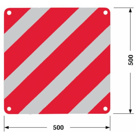Lem Select – Panneau aluminium réfléchissant hors gabarit 500x500 mm – Visibilité optimale – Fixation avec 4 trous pour riveter – Homologué CE