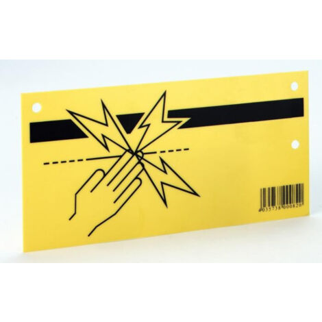 Lem Select – Panneau de signalisation clôture électrique 200 x 100 mm – PVC robuste – Impression recto-verso – Mode de fixation par vis