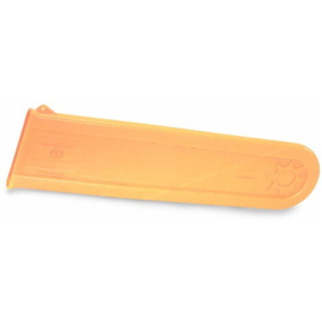 Lem Select – Protection guide chaîne 50 cm – Accessoire tronçonneuse long pour bois dur – Couleur noir ou orange – Sécurité et visibilité optimales