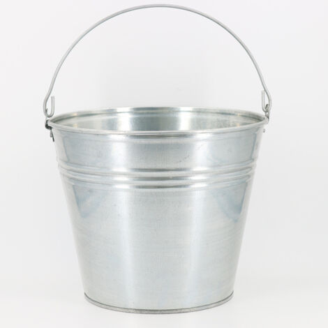 Lem Select – Seau en acier galvanisé 15L – Résistant aux intempéries – Poignée ergonomique pour transport facile – Pour terre, eau, mortier - SEAU 15 L