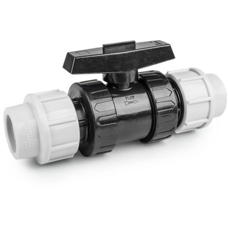 Lem Select – Vanne à sphère 25 mm – Contrôle de débit 16 bars – Polyéthylène durable pour systèmes d'irrigation – Raccord rapide
