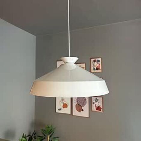 Lema Lustre Blanc Simple Avec Tête de Lit en Plaque Blanche, Lampe Suspendue Pour Restaurant, Café et Salon
