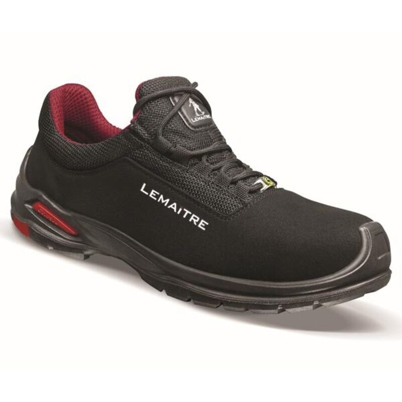 Lemaitre - Basket de sécurité basses antistatique riley low S3 src esd Noir / Rouge 48