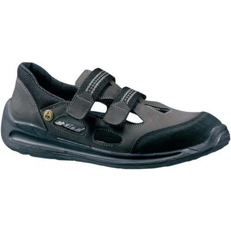 Sandale de sécurité Dragster-1240 pointure 42 marron/noire cuir nubuck S1 esd src en iso 20345