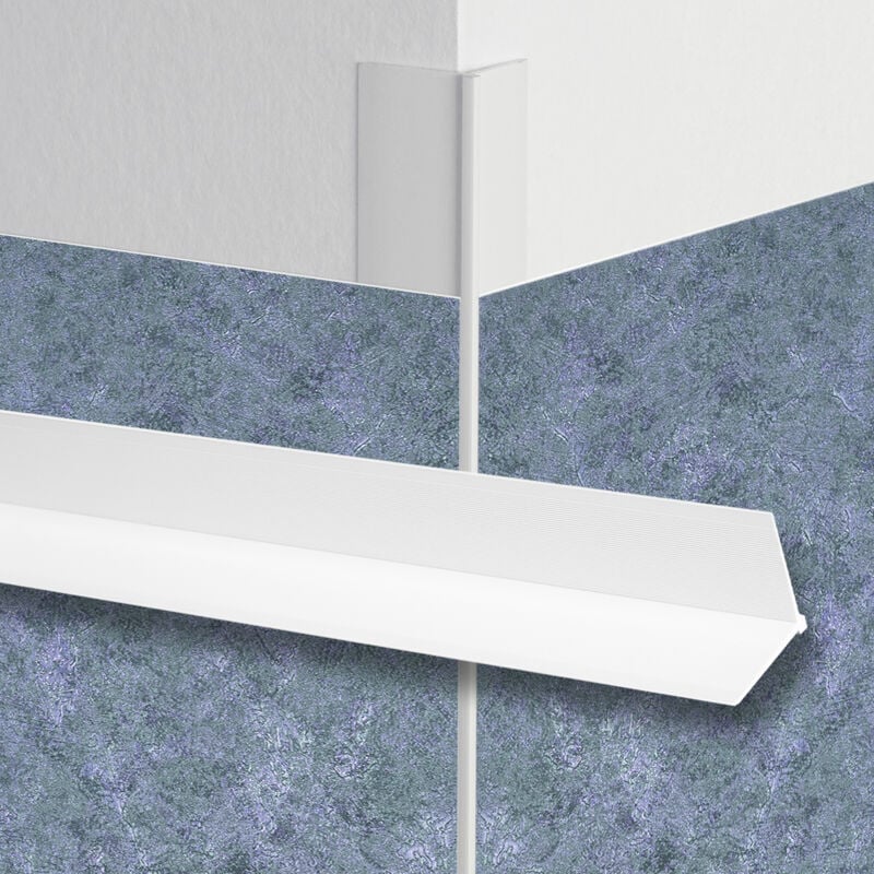 Bandes d'angle pour papier 2 mètres - angle protection bords profilé blanc 23x23mm TE0101: 10 tasseaux / 20 mètres, TE0101 - Lemal