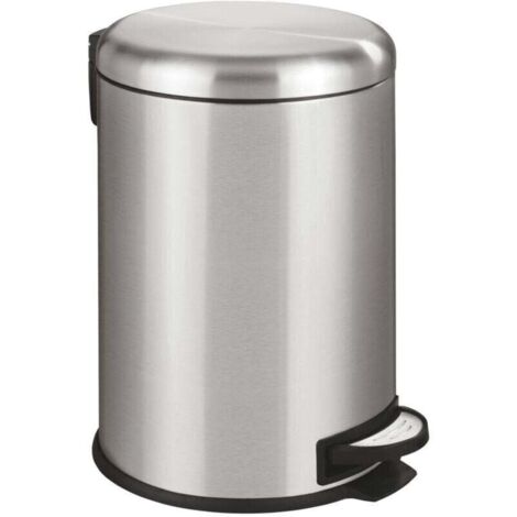 Leman 20-Liter-Badezimmerabfalleimer, Treteimer mit Soft-Close-Funktion, Edelstahl, 30,5 x 44 x 37,5 cm, matt
