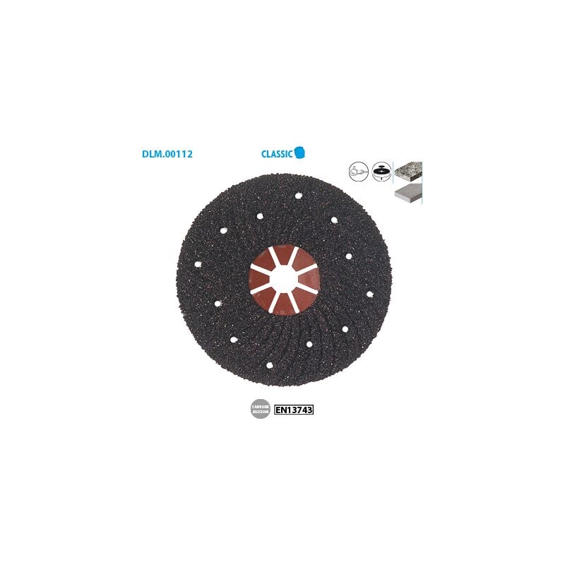 Leman - Boite de 10 disques semi-rigide pour pierre Classic ø 180 Grain 36 Alésage 22,23mm Plat