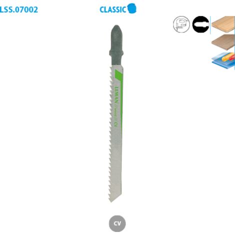 Leman - 3 Lame de scie Sauteuse Universelles / 75mm Coupe Fine Pas 2,5mm Bois / Pvc