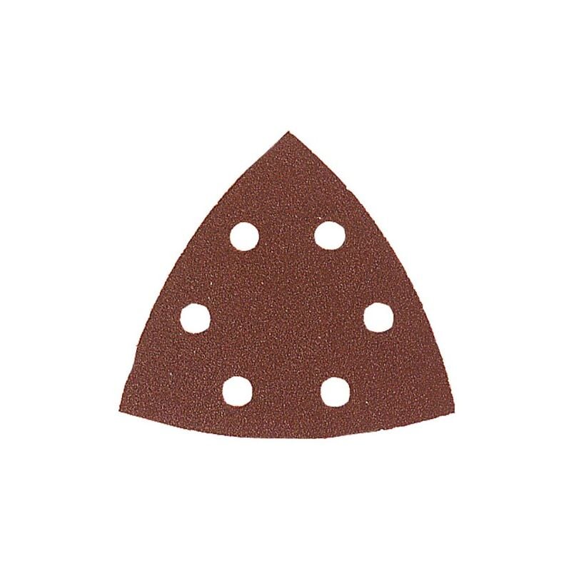 Leman - Lot de 8 patins triangulaires auto-agrippant corindon 94 x 94 mm Gr. 40 - 6 trous pour bois et métal 094094.06.81