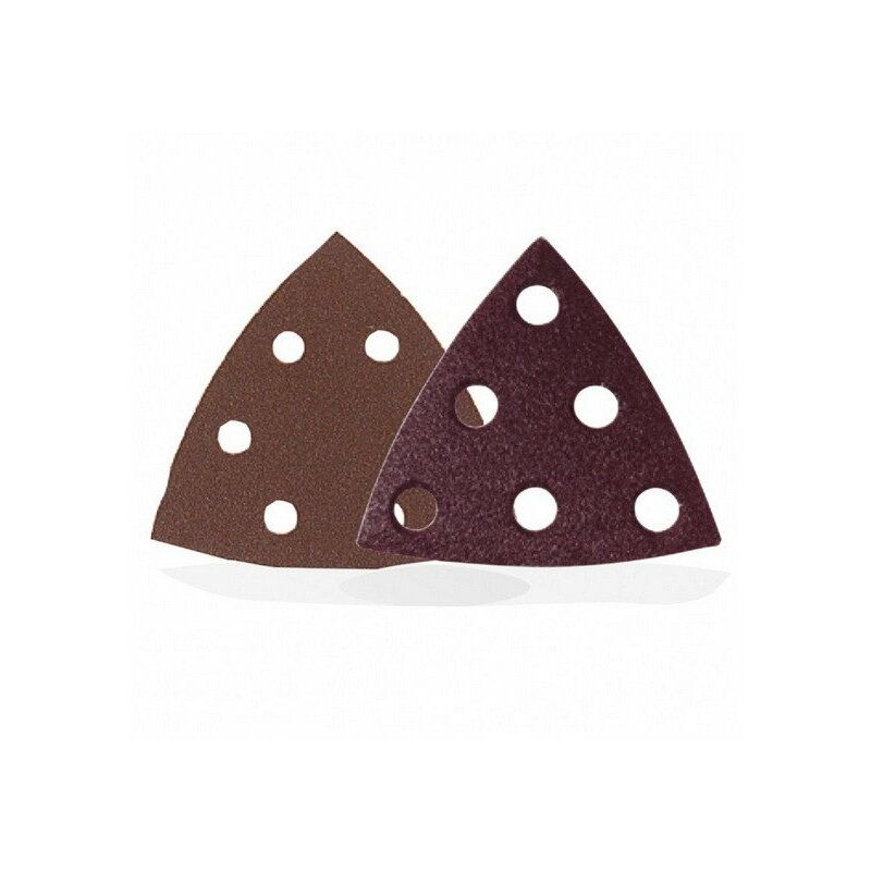 

50 hojas de lija Delta triángulo velcro 6 agujeros 95x95x95mm Grano 180 - Leman