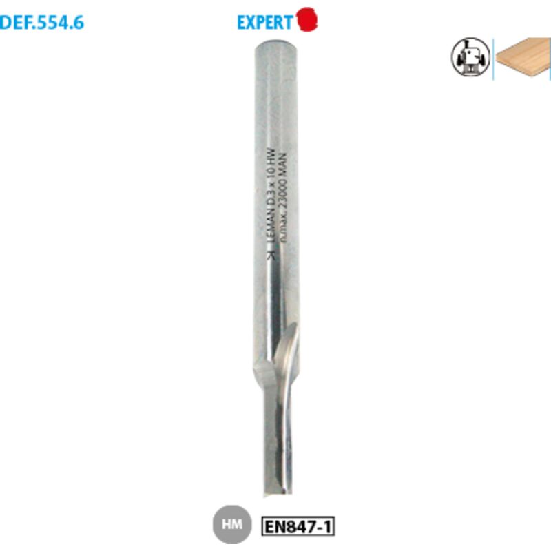 Leman - Fraise Rainure à Joint Hm Massif D.3 Lu 10 Lt 60 Q.6 Profil Droit