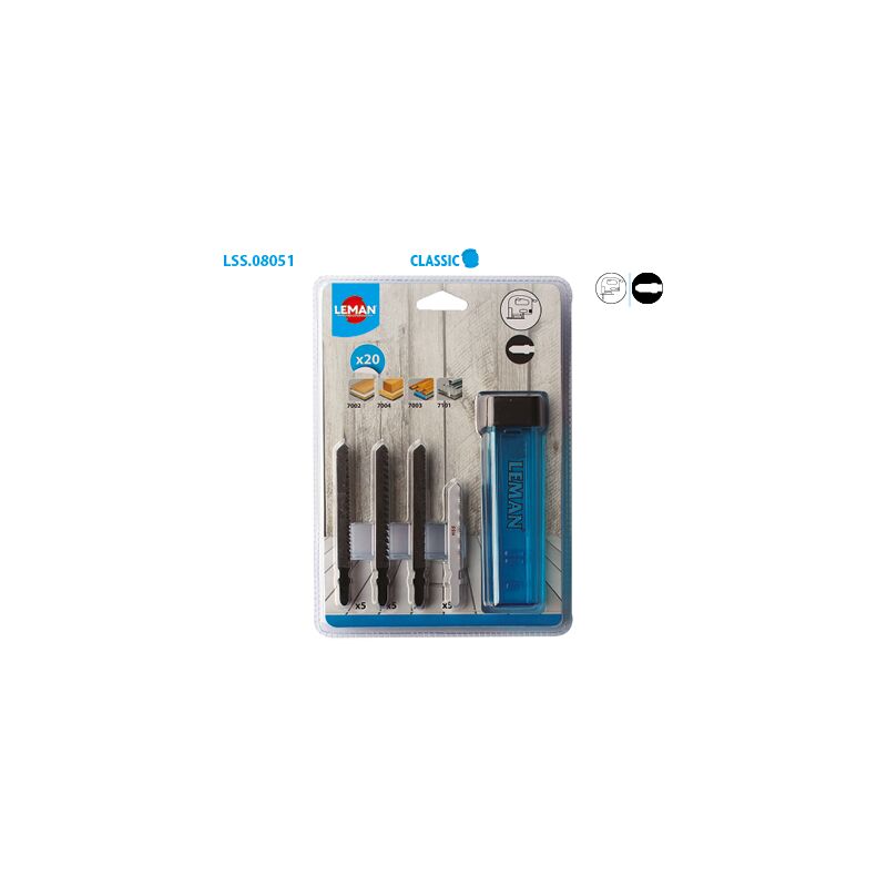 Leman - Lames scie sauteuse multi matériaux Classic Boite de 20