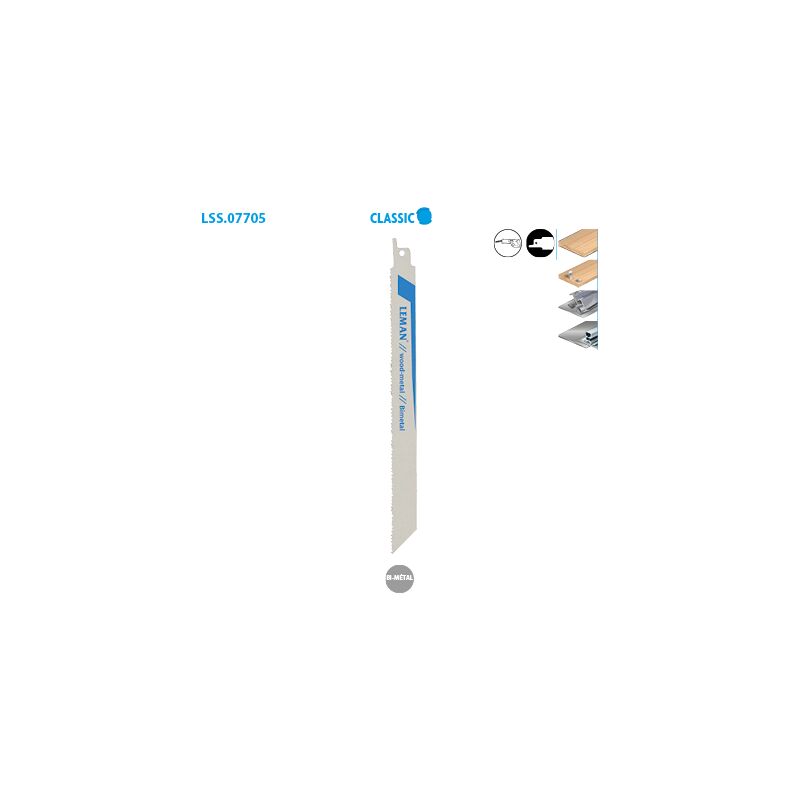 Leman - Lame scie sabre multi matériaux polyvalente Classic Boite de 5