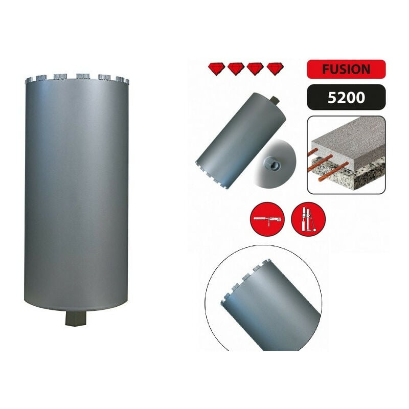 Leman - Couronne Diamantée Segments Béton Armé Diam102