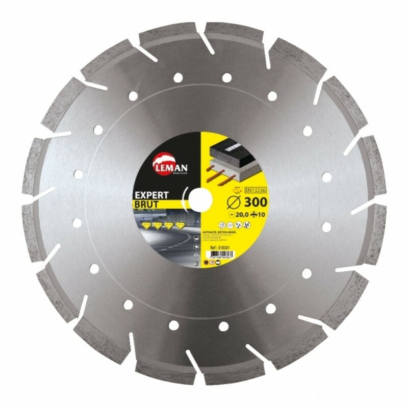 Leman - Disque Diamant Segments Asphalte, Béton Armé 350x20 Ht 10