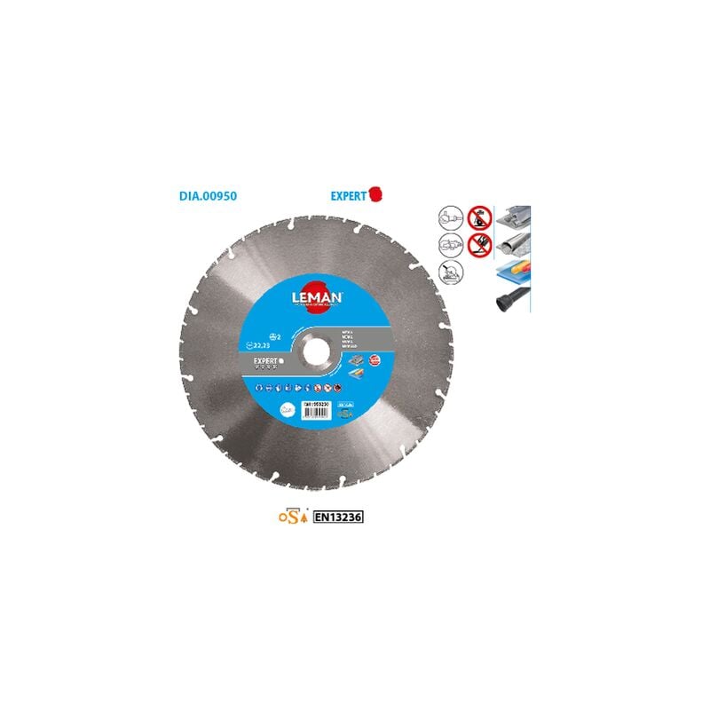 Leman - Disque diamant métal Expert ø 300 Alésage 25,4/22,23 Ep. 3,0mm