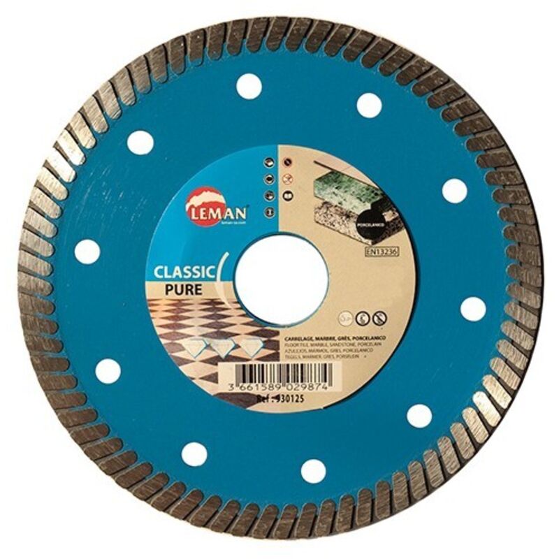 Leman - Disque diamant grès cérame Classic ø 125 Alésage 22,23 Ep. 1,4mm
