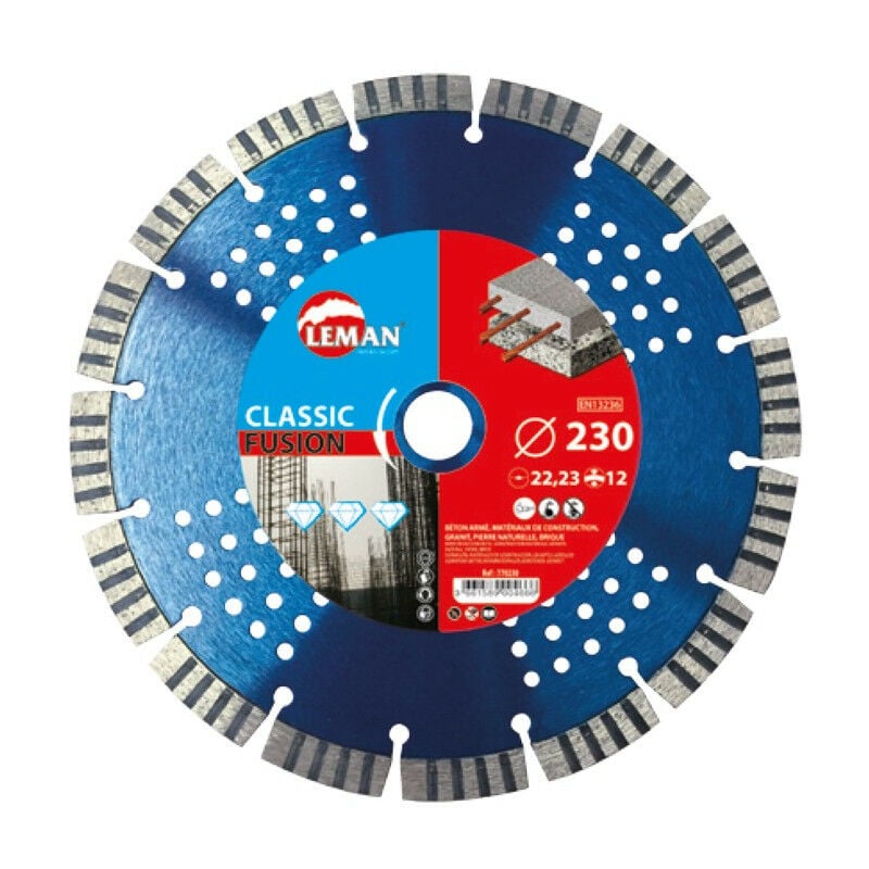Leman - Disque diamant segments béton armé Diam 350 x 20 x h 12 mm