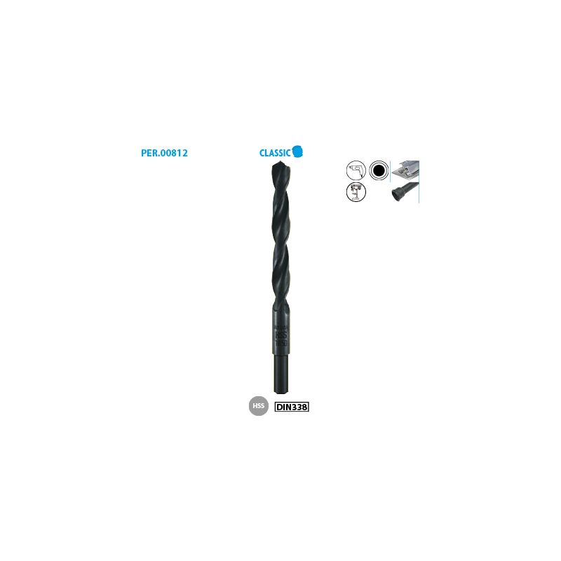 Leman - Foret métal laminé hss avec Queue réduite Classic ø 20 ø Queue 13 Long. 205 Long. Utile 140mm