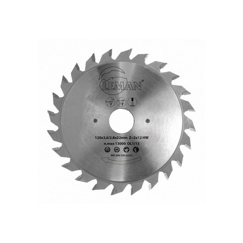 

Leman - Hoja de carburo incisivo cónico 80x20 mm 12 dientes