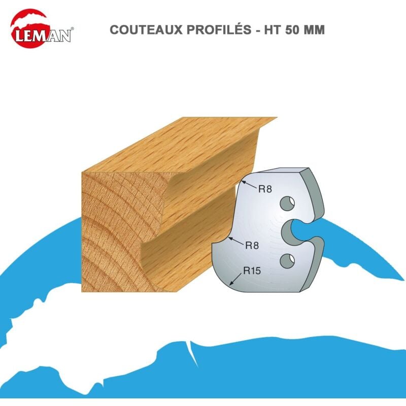 Leman - Jeux 2 contre-fers Classic profil N°225,3mm Haut. 48 Ep. 5,3mm