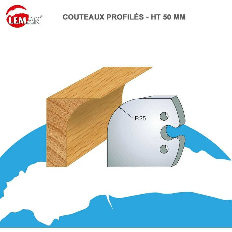 Leman - Jeux 2 contre-fers Classic profil N°218 Haut. 48 Ep. 5,3mm