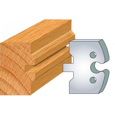 Leman – Jeu de 2 fers profilés acier 50 mm – Réaffûtables pour bouvetage rainure 8 mm – Épaisseur 5,5 mm pour bois dur