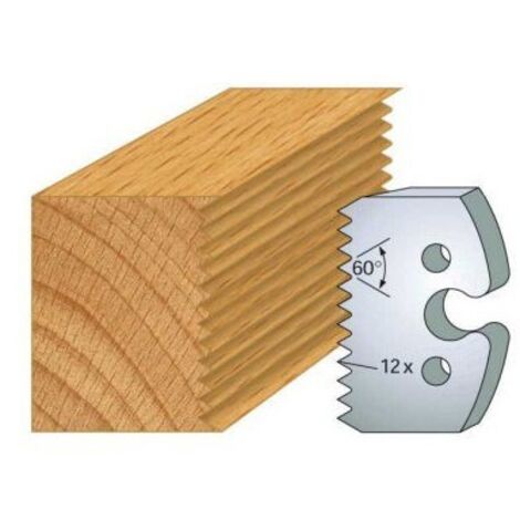 Leman – Jeu de 2 fers profilés acier Ht.50 mm – Épaisseur 5,5 mm – Enture multiple 4 mm – Pour bois dur et teck