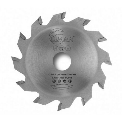 Leman - Lame Carbure à Rainer D.125x1,5x30 12z Plate / Bois