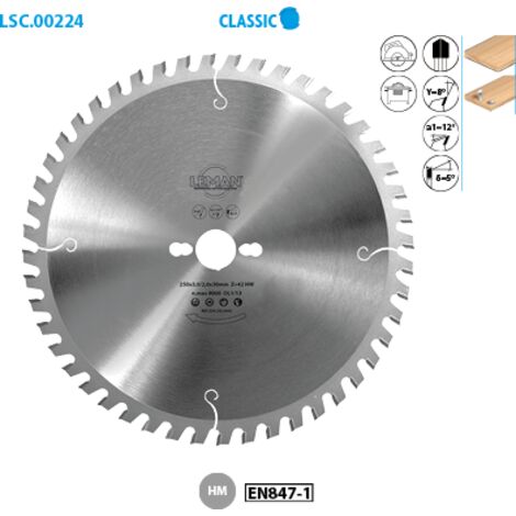 Leman - Lame Carbure de Chantier 210x30x32z Alternee
