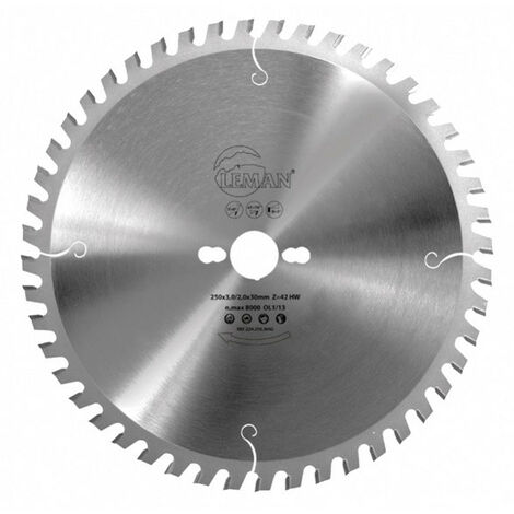Lame carbure de chantier D. 190 x Al. 30 mm. x 30 dents alt. - 224.190.3030 - Leman