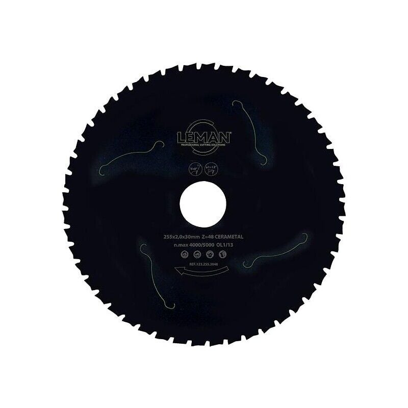 Finish - Lame de scies circulaires céramique-métal diamètre 160 mm, alésage 20, épaisseur 1,8/1,4, 40 dents, revêtement Téflon - Leman