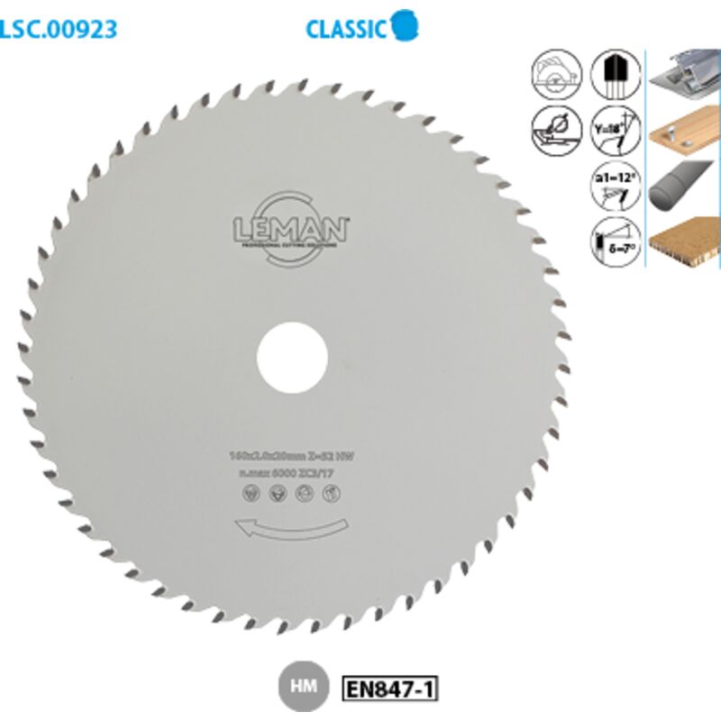 Leman - Lame de scie circulaire multi-matériaux pour portatives et radiale 216x30mm