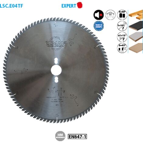 Leman - Lame Hm Micro-Grain Mise à Format 350x30x108z Tp / Bois Stratifes
