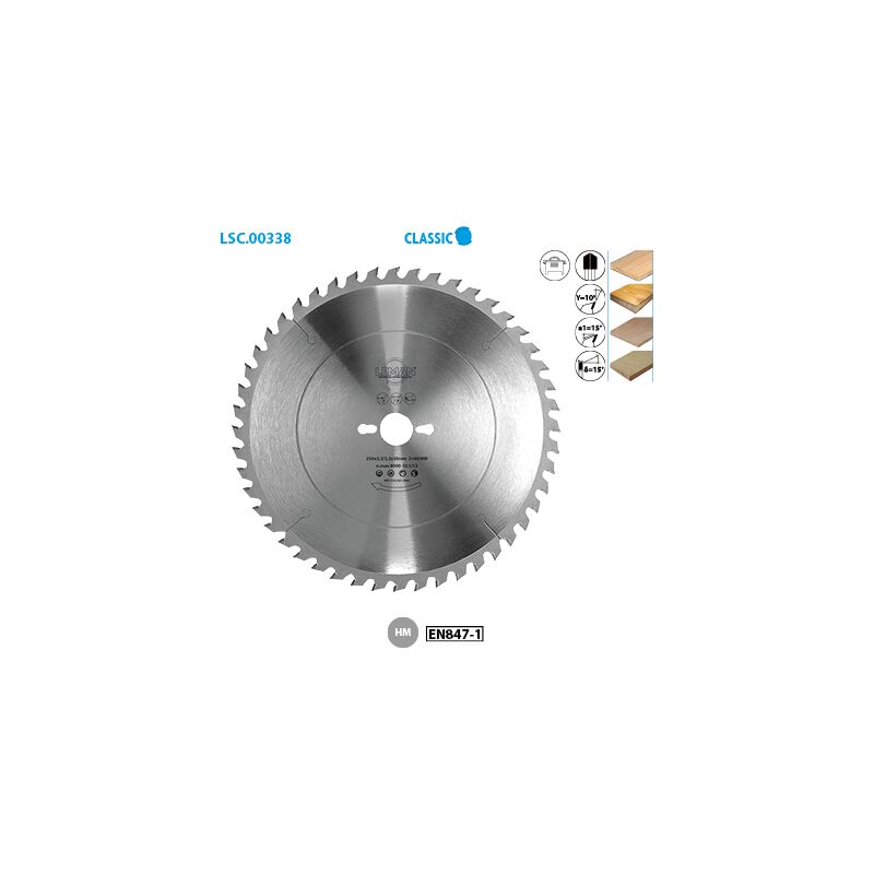 Leman - Lame de scie circulaire de mise à format bois Classic ø 300 Alésage 30 Ep. 3,2/2,2 Nbrnts 96