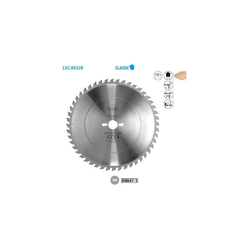 Leman - Lame de scie circulaire de mise à format bois Classic ø 250 Alésage 30 Ep. 3,2/2,2mm Nbrnts 30