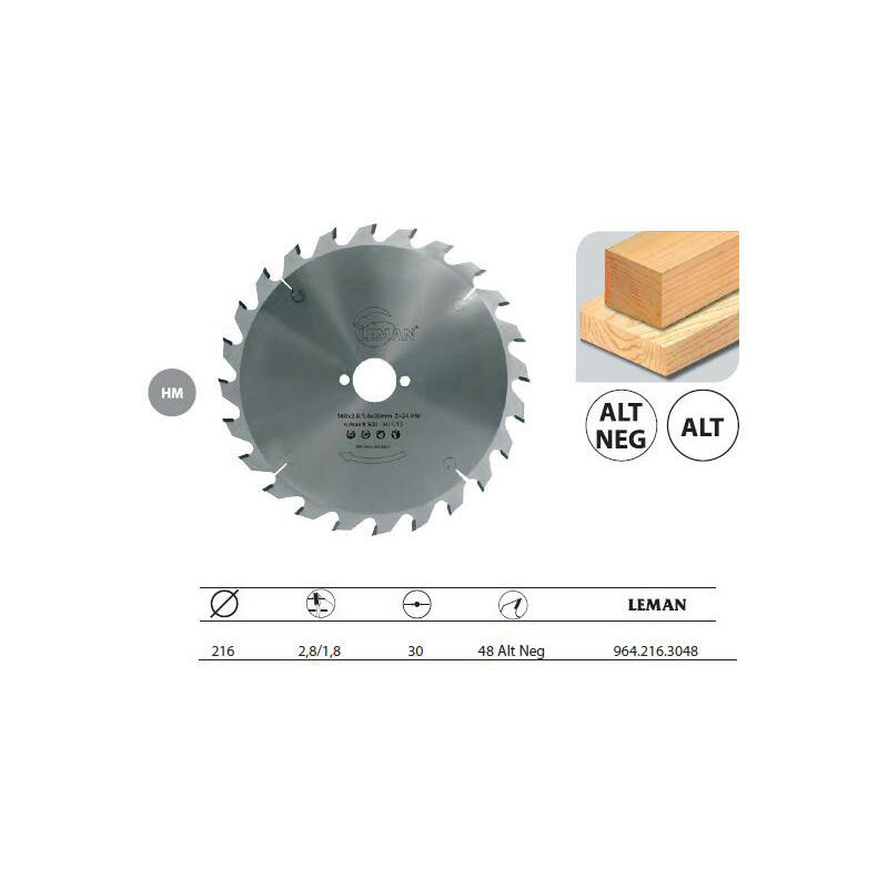 Leman - Lame Carbure / Portative D.216x30x48z Neg. Alt.