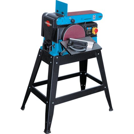 LEMAN - Lijadora Combinada PON250 250 mm, Motor 800 W, Mesa Inclinable 45°, Guía de Inglete ±60°