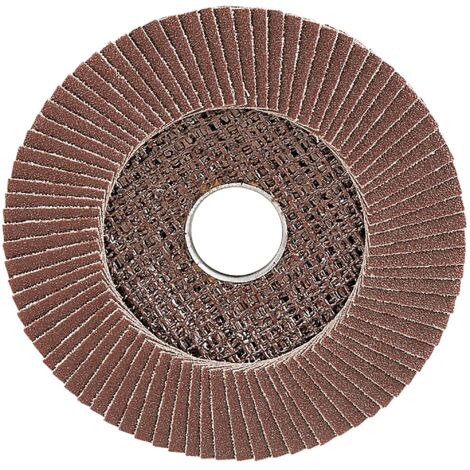 Leman – Lot de 10 disques à lamelles corindon D.115mm – Grain 60 – Alésage 22,23mm – Pour meuleuses 115/125mm – Ponçage métaux et bois