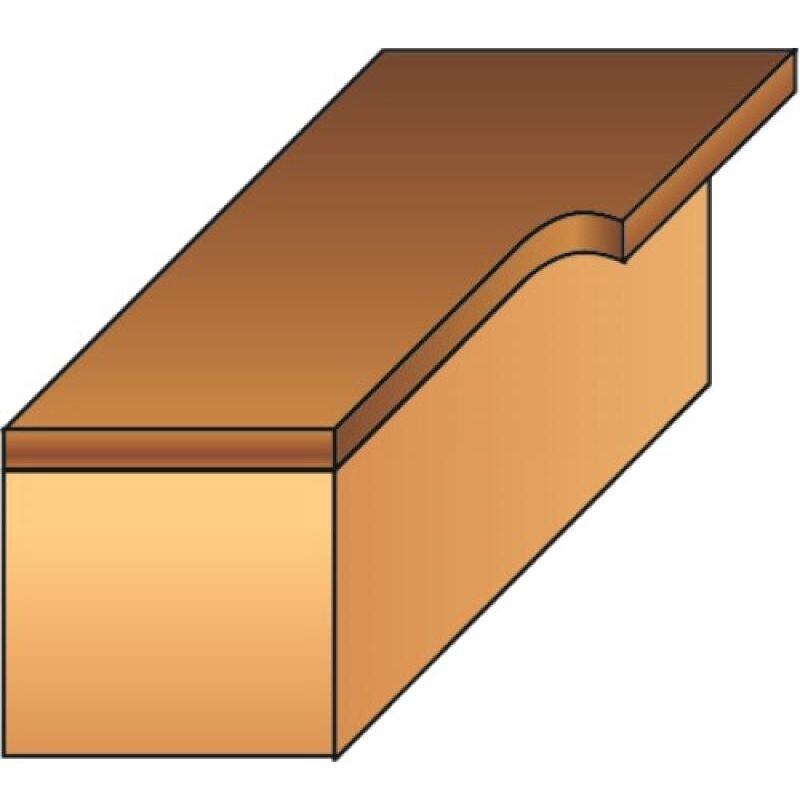 Leman - Fraise à plaquettes carbure brasées 2 coupes droites avec guide à billes, queue 6 mm, diamètre 19 mm