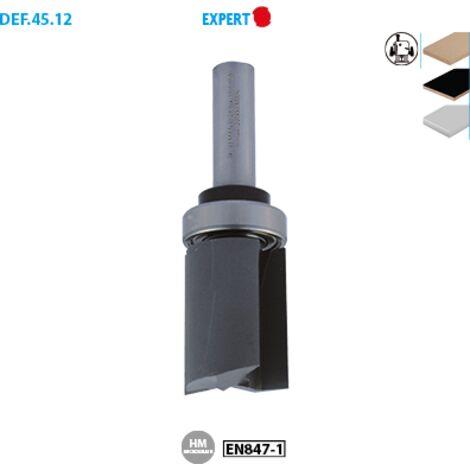 Leman - Mèche d'affleureuse droite + guide supérieur Diam 28,6 mm