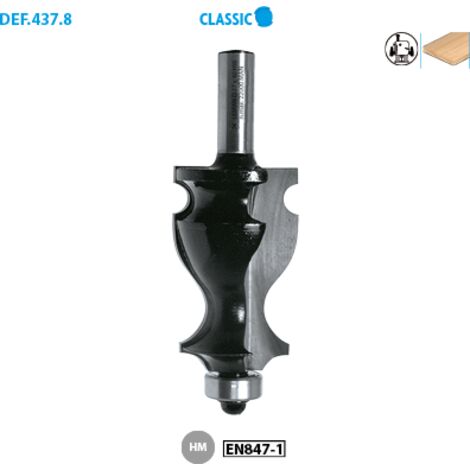 Leman - Mèche pour moulures décoratives + guide D.27 x 40 mm queue 8 mm