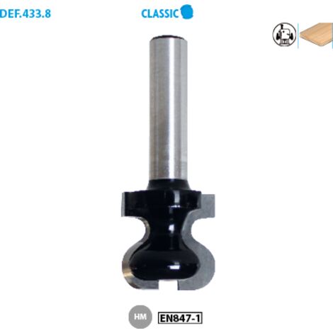 Leman – Mèche pour poignées Classic D.19mm – Fraise HM pour bois dur – Réalisation de poignées en agencement – Longueur 8mm
