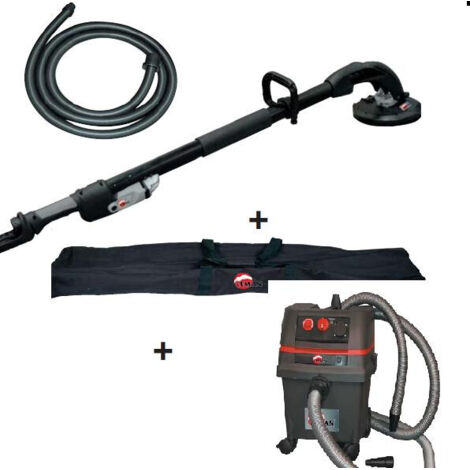 Leman – Ponceuse girafe avec aspirateur intégré – Puissance 500W et 1400W – Diamètre de ponçage 225mm – Pour murs et plafonds