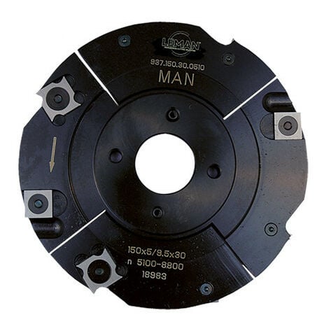 Leman - Porte-outils à rainer extensible diam. 150 Ep. 5/9,5 z4+4 - 937.150.30.0510