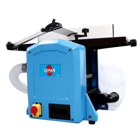 LEMAN - Regruesadora Cepilladora de Madera LODRA210, 210 mm, Motor 1500 W, 2 Cuchillas Reversibles, Sistema de Aspiración Integrado