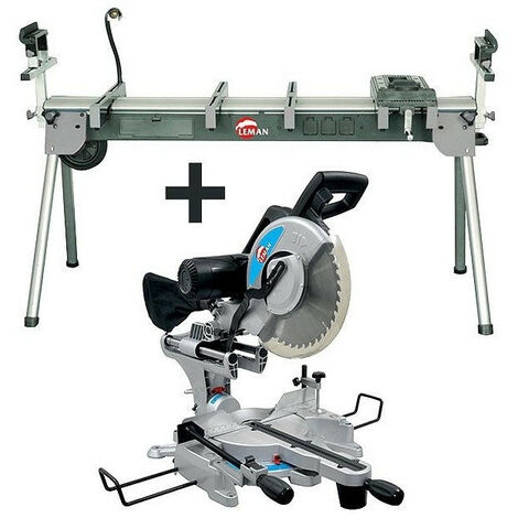 Leman - Scie à coupe onglet Radiale Ø305 mm 2000W + Piètement EST290 - TSOR310