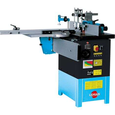 LEMAN - Tupí con Carro TOU030 Monofásico, Motor 2800 W, 4 Velocidades, Árbol de 30 mm, Mesa de 690x480 mm