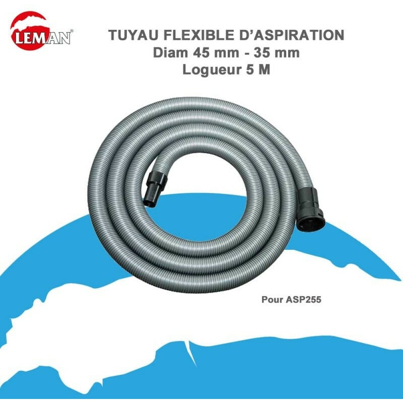 Leman - Tuyau Flexible D 'Aspiration D.45-35mm 5m